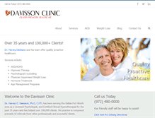 Tablet Screenshot of davissonclinic.com